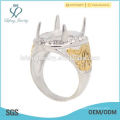 New design stainless steel Silver&Gold mens indonesia rings, man ring